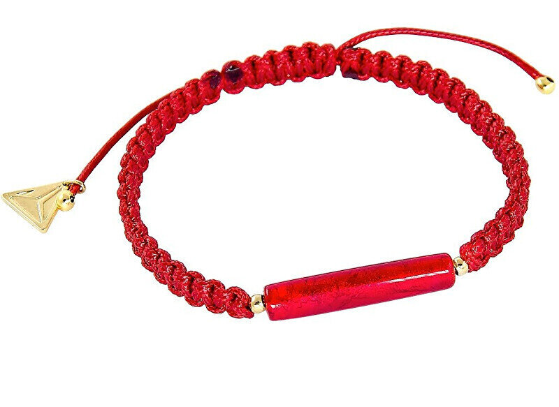 Lampglas Shamballa Red Line aizsargaproce ar 24kt zeltu Lampglas BSHX4 pērlē cena un informācija | Rokassprādzes | 220.lv