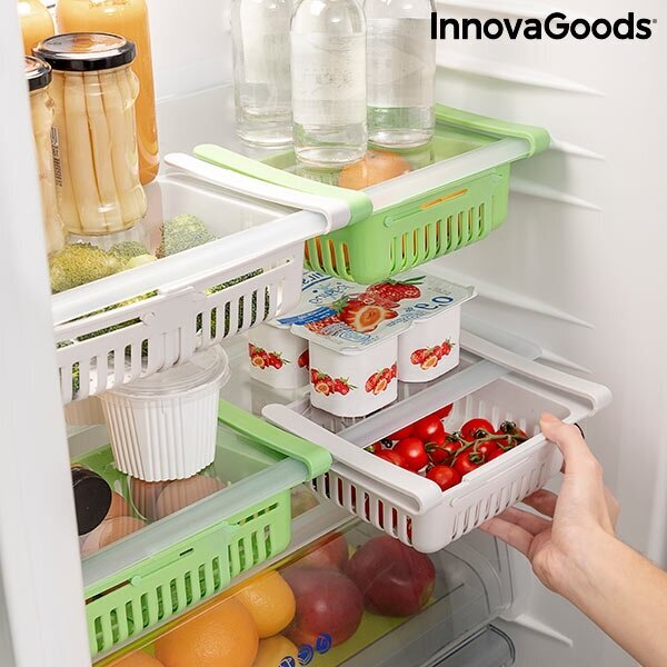 Regulējamas ledusskapja atvilktnes (2 gab.) cena un informācija | Trauki pārtikas uzglabāšanai | 220.lv