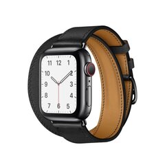 Кожаный ремешок Double Tour для Apple Watch, темно-синий, 38/40/41 мм цена и информация | Аксессуары для смарт-часов и браслетов | 220.lv