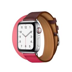 Beep Double Tour Watch Band Wine Rose Brown cena un informācija | Viedpulksteņu un viedo aproču aksesuāri | 220.lv