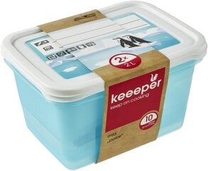 Keeeper Frozendosenset 2-daļa,, 2 x 2 l, 20,5 x 15,5 x 10,5 cm cena un informācija | Trauki pārtikas uzglabāšanai | 220.lv