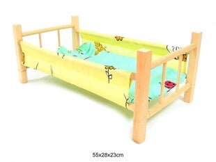 Кроватка для кукол, деревянная (1061) 4330 цена и информация | Игрушки для девочек | 220.lv