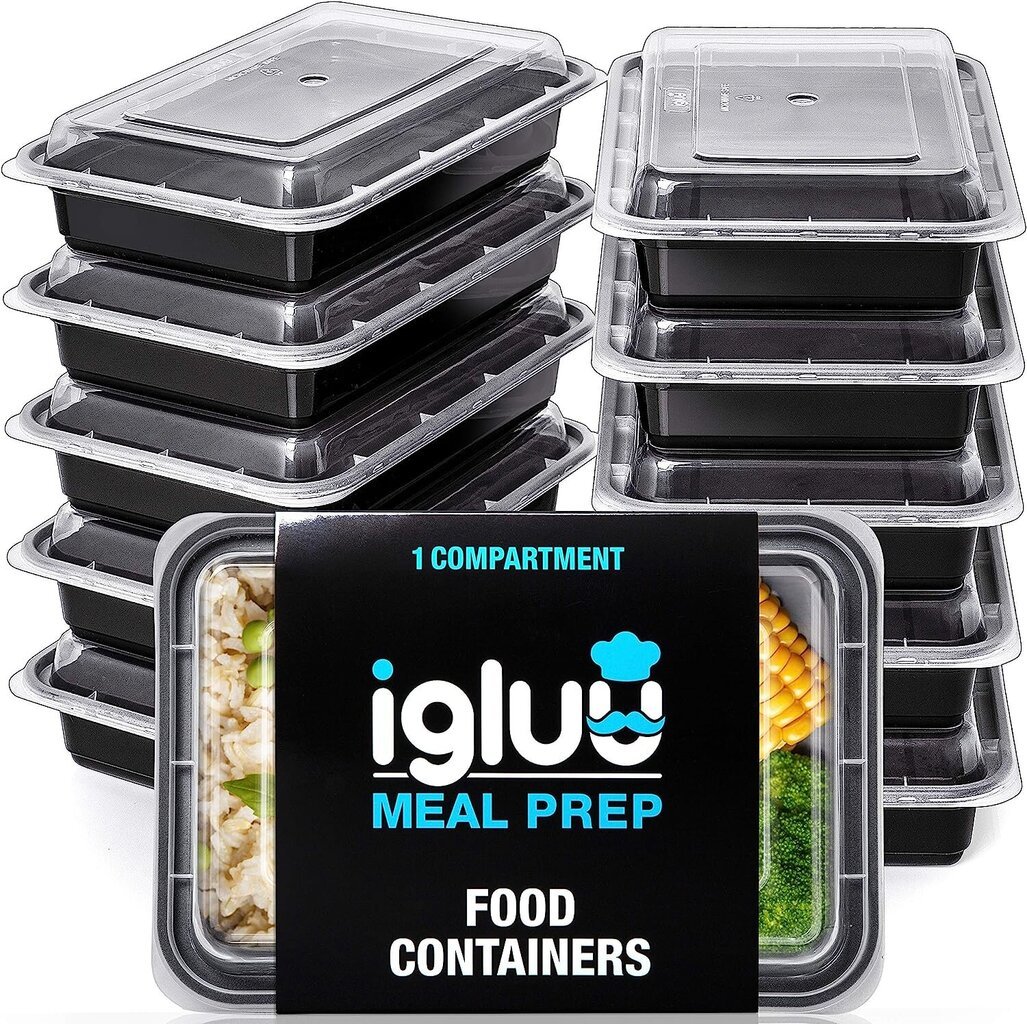 1 -Way Prep konteiners no IGluU - pārtikas kaste, pusdienu kaste, kas piemērota mikroviļņu krāsnī, trauku mazgājamā mašīna cena un informācija | Trauki pārtikas uzglabāšanai | 220.lv