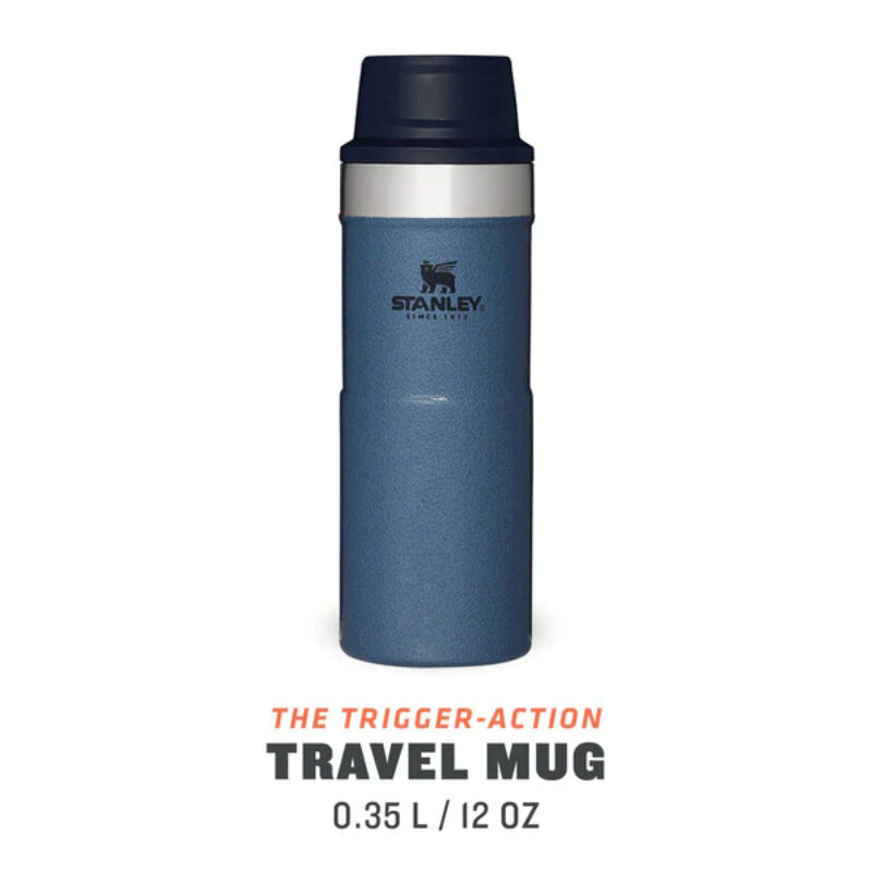 Termokrūze The Trigger-Action Travel Mug Classic 0,35L gaiši zila cena un informācija | Termosi, termokrūzes | 220.lv