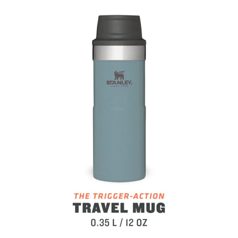 Termokrūze The Trigger-Action Travel Mug Classic 0,35L zilganpelēka cena un informācija | Termosi, termokrūzes | 220.lv