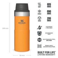 Termokrūze The Trigger-Action Travel Mug Classic 0,35L safrāndzeltenā krāsā cena un informācija | Stanley Mājsaimniecības preces | 220.lv