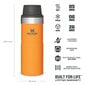 Termokrūze The Trigger-Action Travel Mug Classic 0,35L safrāndzeltenā krāsā cena un informācija | Termosi, termokrūzes | 220.lv