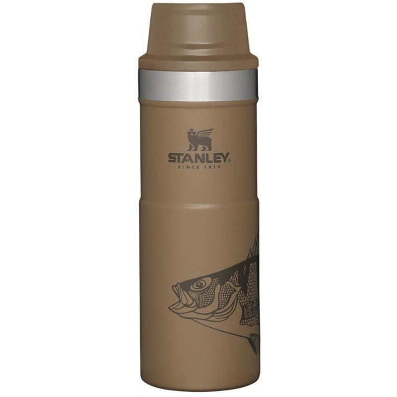 Termokrūze The Trigger-Action Travel Mug Classic 0,47L Tan Peter Perch cena un informācija | Termosi, termokrūzes | 220.lv