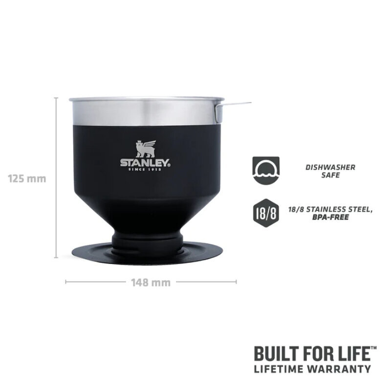 Kafijas pagatavošanas ierīce The Perfect-Brew Pour Over Classic matēti melna цена и информация | Termosi, termokrūzes | 220.lv