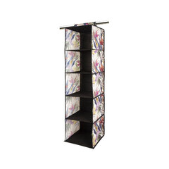 Organizators iekarināms ar 5 plauktiem 30x30x120cm Floral Beauty cena un informācija | Pakaramie un apģērbu maisi | 220.lv