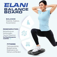 Elani Non -SLIP Premium Balance Board, Robust Wobble dēlis fizioterapijai цена и информация | Балансировочные подушки | 220.lv