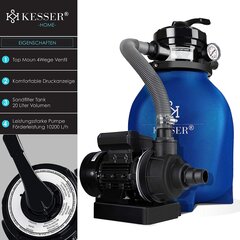 Kesser® smilšu filtru sistēma + 700G filtru lodītes nomainiet 25 kg filtra smilšu filtru 10 m³/h filtru Sistēmas filtrs Bool peldbaseina 4-virziena vārsts, vienkārša vadība, zils цена и информация | Фильтры для бассейнов | 220.lv