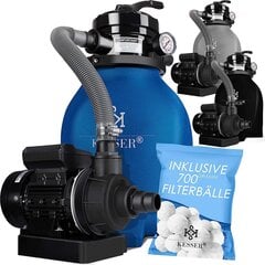 Kesser® smilšu filtru sistēma + 700G filtru lodītes nomainiet 25 kg filtra smilšu filtru 10 m³/h filtru Sistēmas filtrs Bool peldbaseina 4-virziena vārsts, vienkārša vadība, zils cena un informācija | Nav norādīts Āra baseini, baseinu piederumi | 220.lv