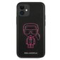 Karl Lagerfeld KLHCP12SPCUIKPI, piemērots iPhone 12 Mini 5,4", melns cena un informācija | Telefonu vāciņi, maciņi | 220.lv