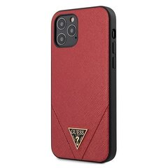 Guess GUHCP12LVSATMLRE, piemērots iPhone 12 Pro Max, sarkans cena un informācija | Telefonu vāciņi, maciņi | 220.lv