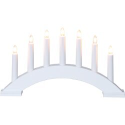Koka svečturis izliekta veida, balts, 21W, 39x22 cm, Bea 283-18 цена и информация | Sveces un svečturi | 220.lv
