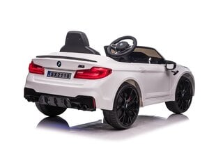Детский одноместный электромобиль BMW M5, белый цена и информация | Электромобили для детей | 220.lv