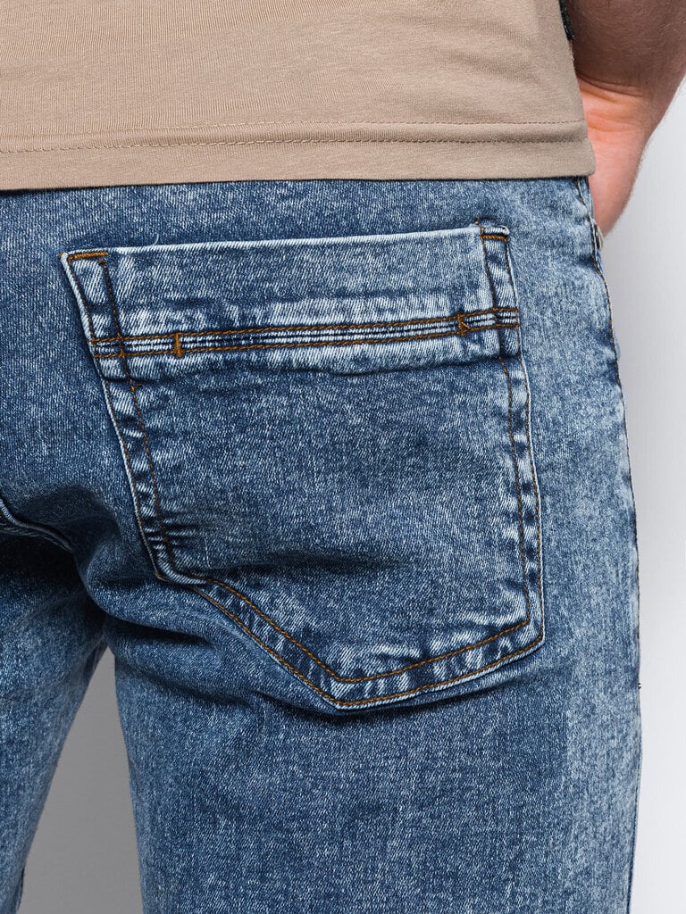 Vīriešu džinsi SKINNY FIT Ombre P1062 zili cena un informācija | Vīriešu džinsi | 220.lv