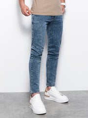 Vīriešu džinsi SKINNY FIT Ombre P1062 zili цена и информация | Мужские джинсы | 220.lv