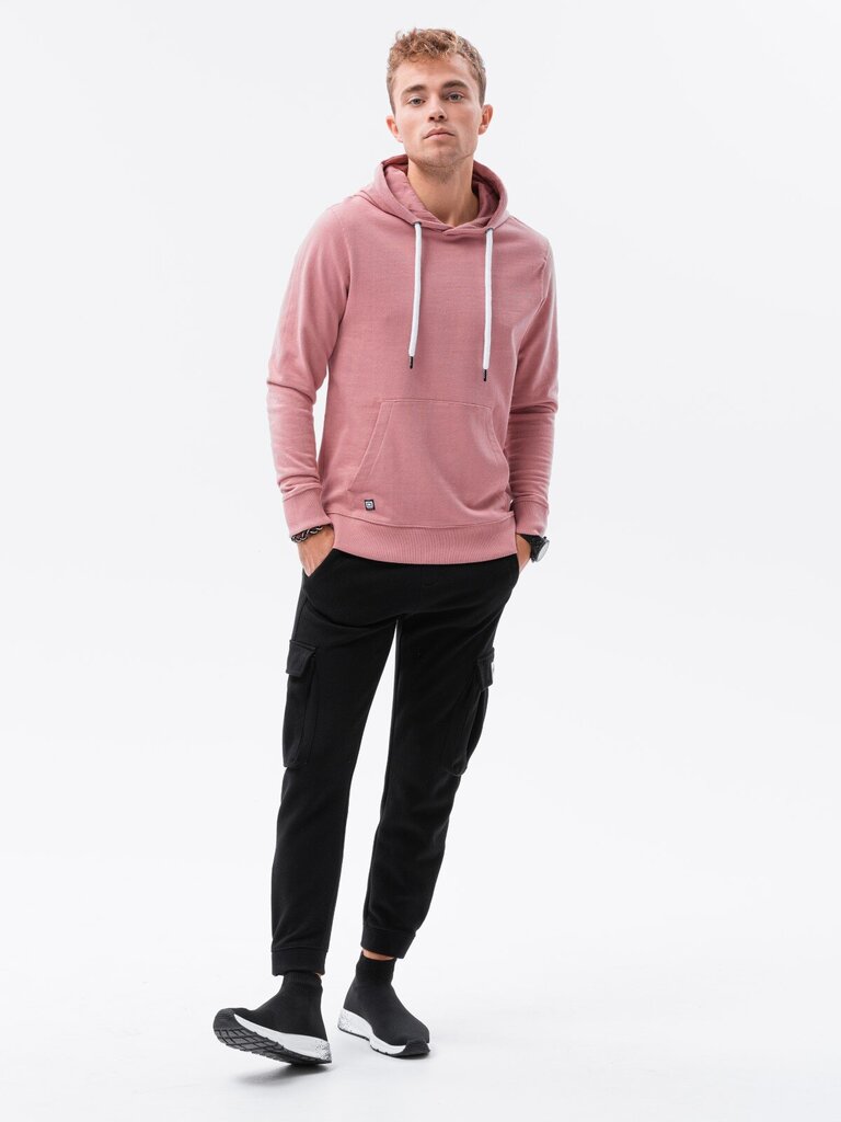 Vīriešu jaka ar kapuci Ombre B1147 rozā цена и информация | Vīriešu džemperi | 220.lv