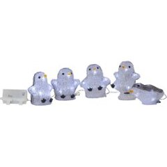 LED āra dekori 5 gab. pingvīni 40LED 130 cm Crystalo 587-21 cena un informācija | Ziemassvētku dekorācijas | 220.lv