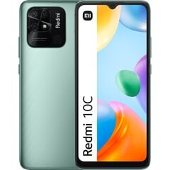 Xiaomi Redmi 10C, 3/64 GB, Dual SIM, Mint Green cena un informācija | Mobilie telefoni | 220.lv