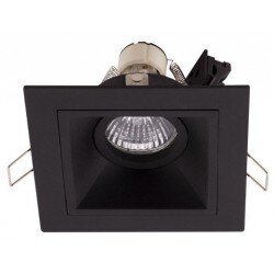 Spotlampa Maxlight Hit kolekcija melna 11,5x11,5cm 1xGU10 H0090 cena un informācija | Griestu lampas | 220.lv