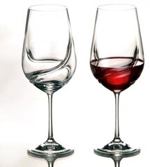 Бокалы для вина Bohemia Turbulenc, 2 шт цена и информация | Стаканы, фужеры, кувшины | 220.lv
