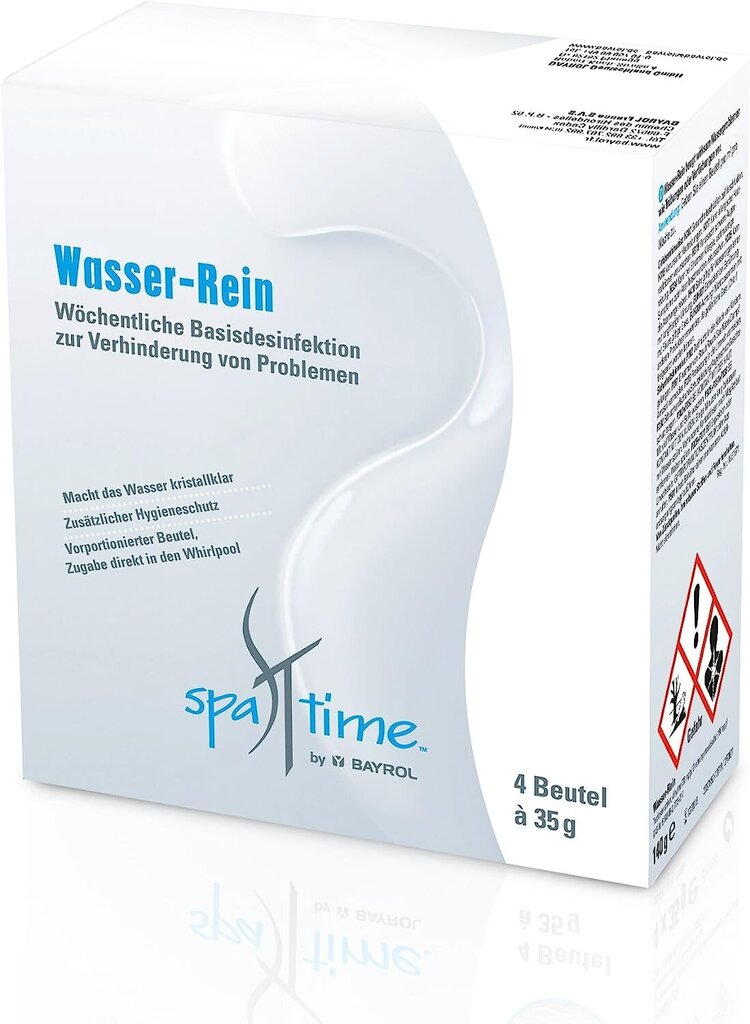 Dezinfekcijas līdzeklis - SpaTime Wasser-Rein, Bayrol, 4 x 35g цена и информация | Baseina kopšanas līdzekļi | 220.lv