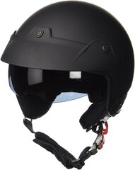 Шлем Jethelm H740 со встроенным солнцезащитным козырьком и щитом, черный, матовый цена и информация | Шлемы | 220.lv