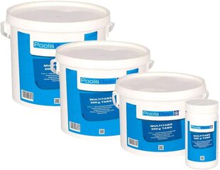 Poolsbest® 10 kg hlorisko multitabs 5 1 200 g hlora tabletēs baseinam cena un informācija | Nav norādīts Āra baseini, baseinu piederumi | 220.lv