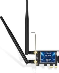 EDUP EP-9651 Wi-Fi 6E PCIE Tīkla karte / AX3000 / Intel AX210 / Bluetooth 5.2 cena un informācija | Bezvadu piekļuves punkti (Access Point) | 220.lv