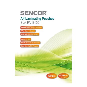 Пленка для ламинирования Sencor SLAFA4B150 A4, 100 шт. цена и информация | Канцелярия | 220.lv