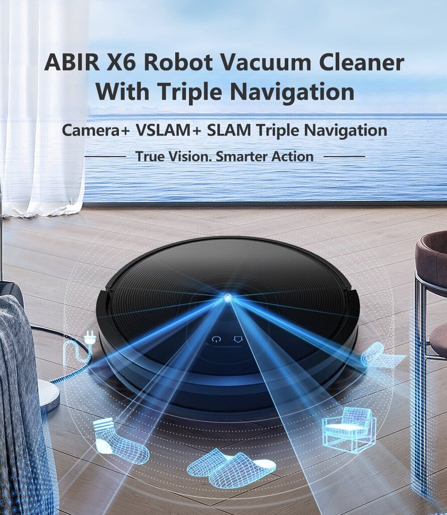 ABIR X6 цена и информация | Putekļu sūcēji - roboti | 220.lv