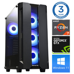 INTOP Ryzen 7 5700X 16GB 500SSD M.2 NVME+2TB GTX1650 4GB WIN11 cena un informācija | Stacionārie datori | 220.lv