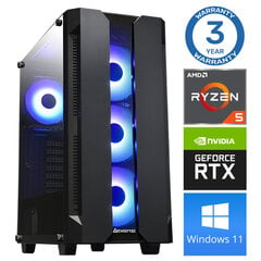 INTOP Ryzen 5 5500 16GB 250SSD M.2 NVME RTX3060 12GB WIN11 cena un informācija | Stacionārie datori | 220.lv