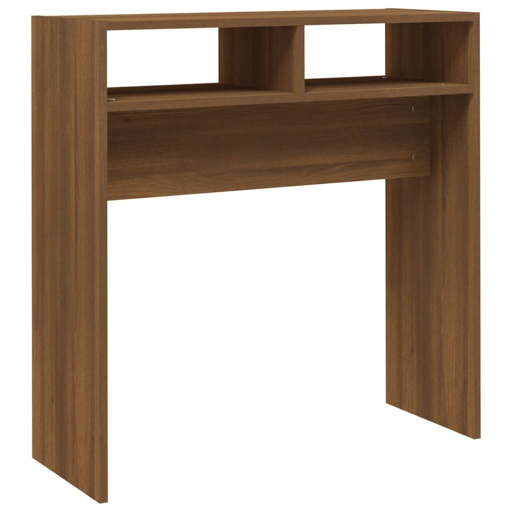 Konsoles galds, brūna ozola, 78x30x80cm, koka цена и информация | Žurnālgaldiņi | 220.lv
