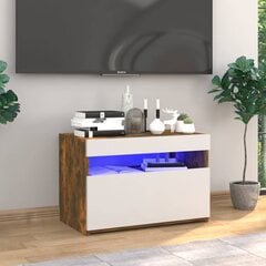 Televizora skapis ar led, dūmakaina ozola, 60x35x40cm цена и информация | Тумбы под телевизор | 220.lv