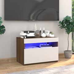 Televizora skapis ar led, brūna ozola, 60x35x40cm cena un informācija | TV galdiņi | 220.lv