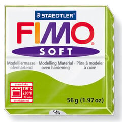 Modelēšanas masa Fimo Soft Apple green 56g. zaļš cena un informācija | Modelēšanas un zīmēšanas piederumi | 220.lv