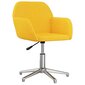 vidaXL biroja krēsls, gaiši dzeltens audums cena un informācija | Biroja krēsli | 220.lv