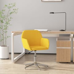 vidaXL biroja krēsls, gaiši dzeltens audums цена и информация | Офисные кресла | 220.lv