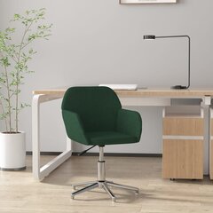 vidaXL biroja krēsls, tumši zaļš samts cena un informācija | Biroja krēsli | 220.lv