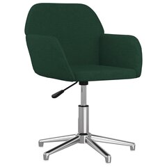 vidaXL biroja krēsls, tumši zaļš samts cena un informācija | Biroja krēsli | 220.lv