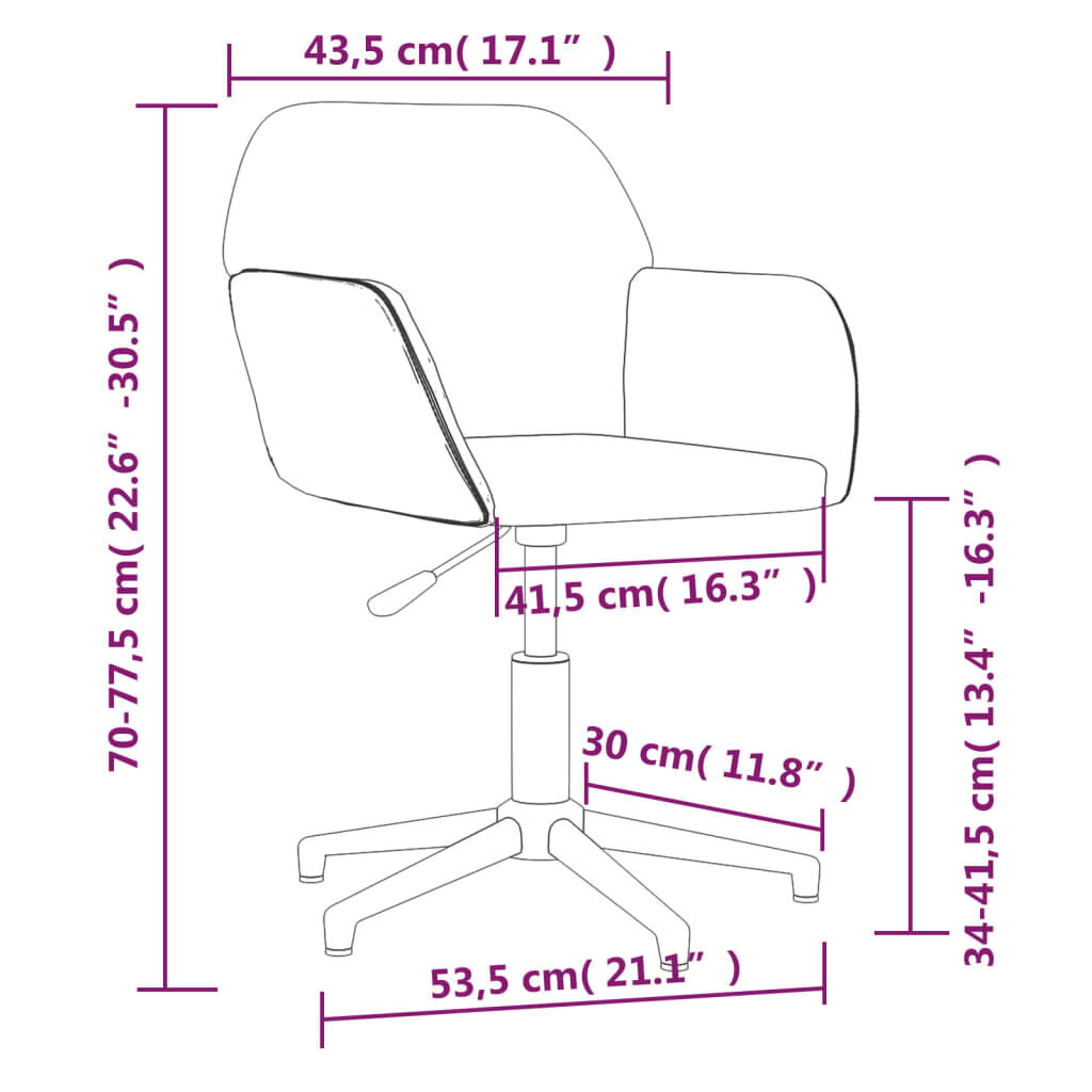 vidaXL grozāmi virtuves krēsli, 2 gab., tumši pelēks audums cena un informācija | Virtuves un ēdamistabas krēsli | 220.lv