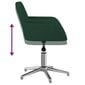 vidaXL grozāmi virtuves krēsli, 2 gab., tumši zaļš audums cena un informācija | Virtuves un ēdamistabas krēsli | 220.lv