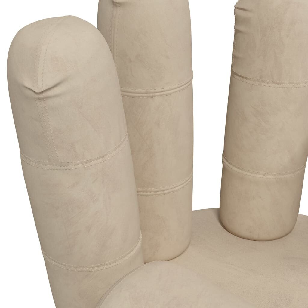 vidaXL krēsls, rokas forma, gaiši pelēks samts cena un informācija | Atpūtas krēsli | 220.lv