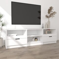 vidaXL TV skapītis, balts, 150x33,5x45 cm, inženierijas koks цена и информация | Тумбы под телевизор | 220.lv