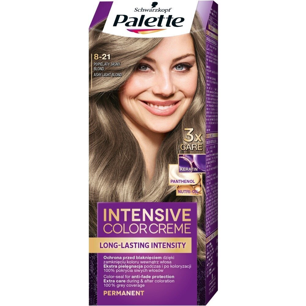 Matu krāsa Palette Intensive Color Creme Hair Colorant 8-21 Light Ash Blonde cena un informācija | Matu krāsas | 220.lv