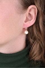 Troli Eleganti pērļu auskari ar Pearl White atloku 71106.1 71107.1 cena un informācija | Auskari | 220.lv